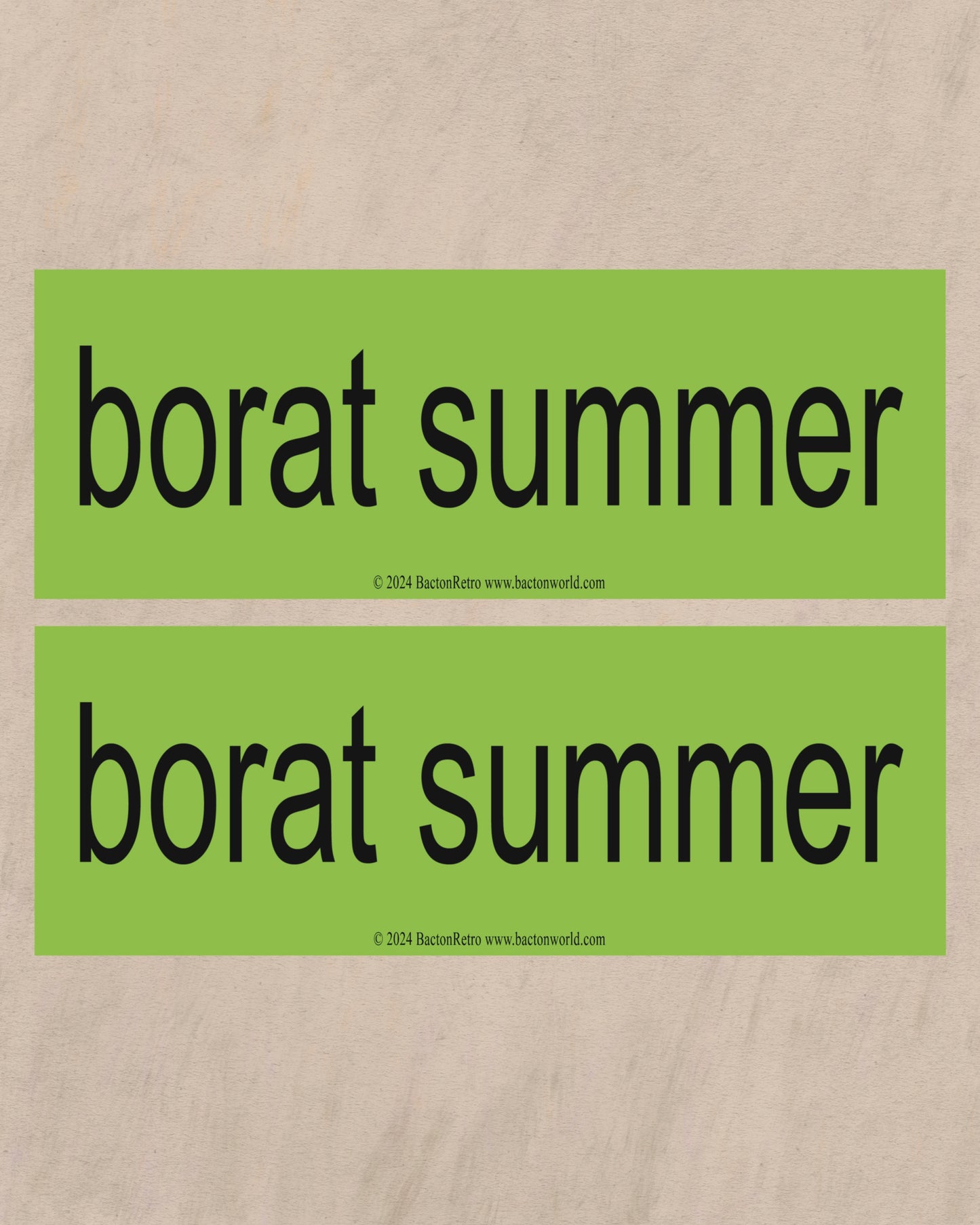 Borat Summer - Bumper Sticker (1)