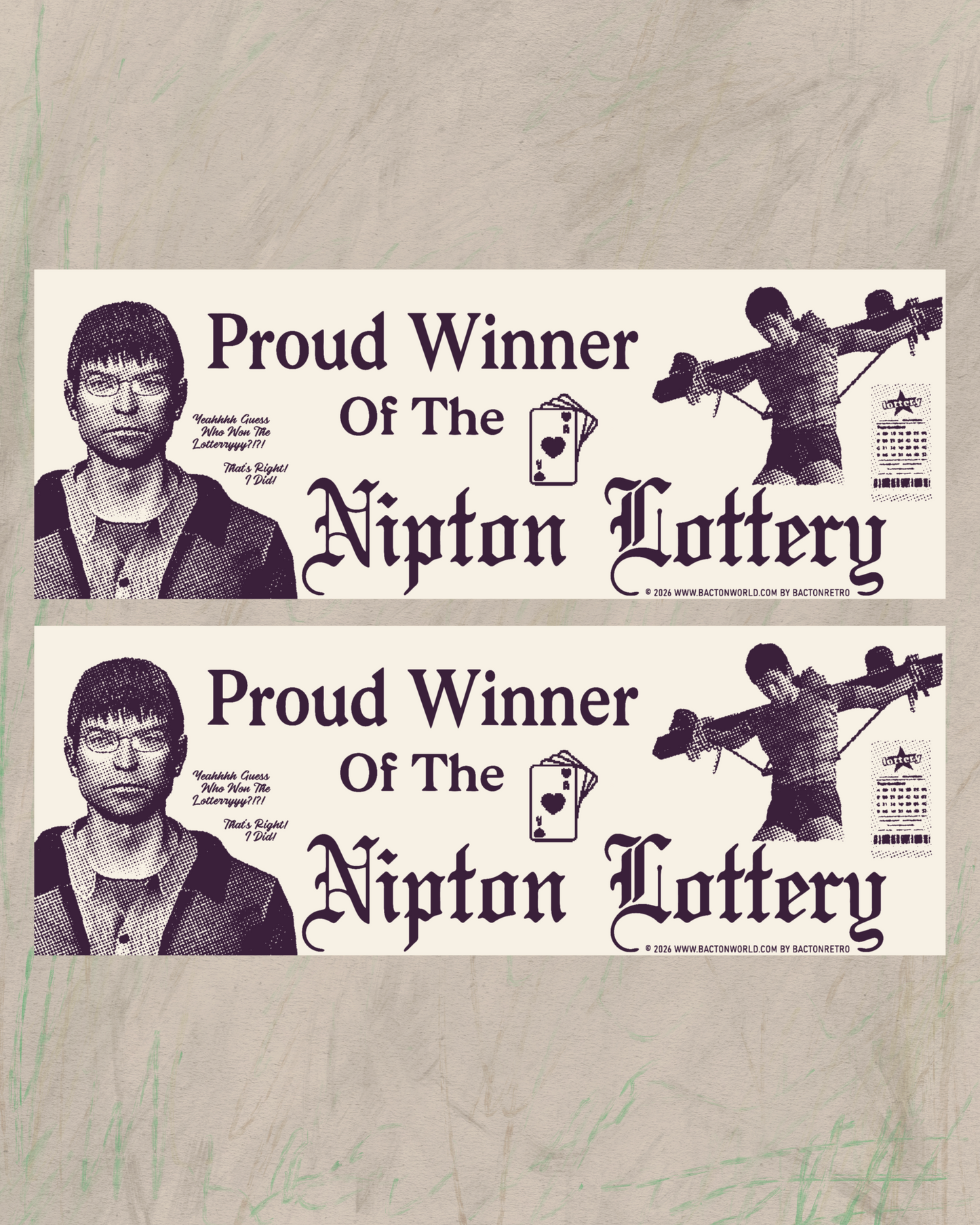 Nipton Lottery - Bumper Sticker (1) (PREORDER)