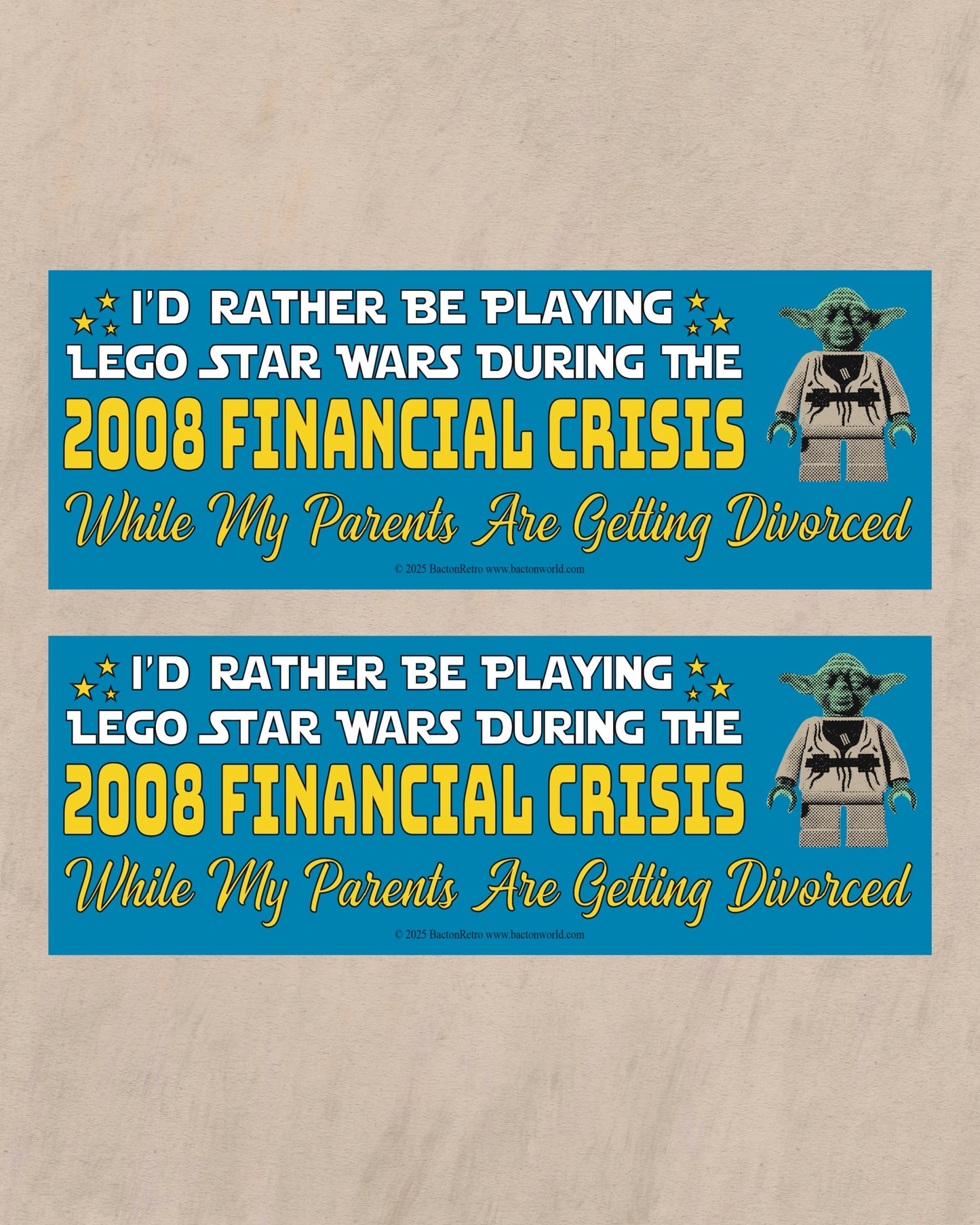 LEGO STAR DIVORCE - Bumper Sticker (1)