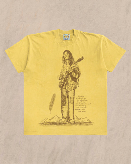 POWDERFINGER (Mustard with Brown Ink) - T-Shirts